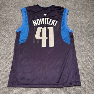 DIRK NOWITZKI #41 NBA DALLAS MAVERICKS SWINGMAN‎ HOME JERSEY Adidas Size Medium